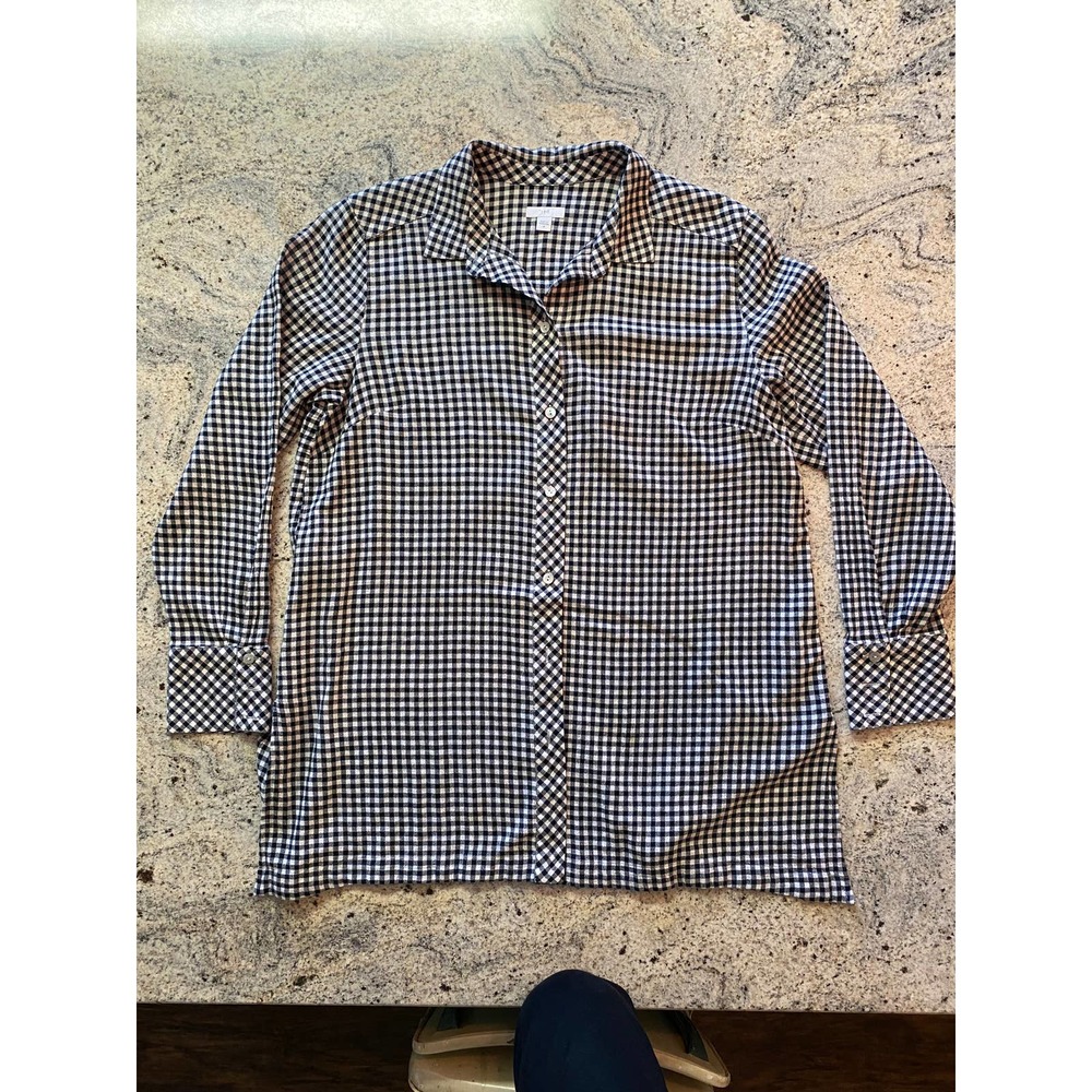 J Jill Tunic Top black white medium